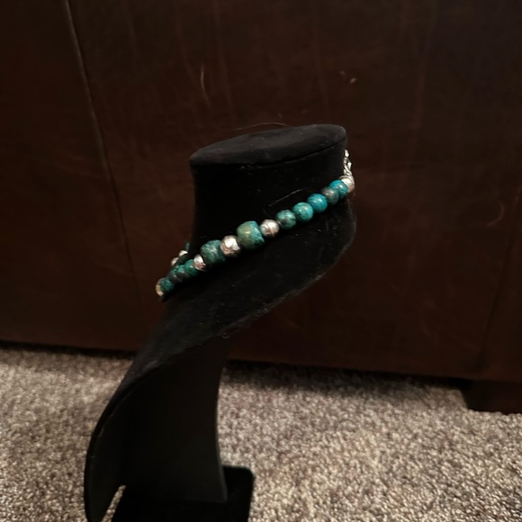 Hand Crafted “One of Kind” Chrysocolla & Sterling Silver Necklace - Picture 3 of 4